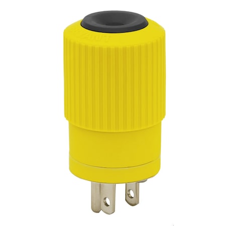 Bryant Straight Blade Plug, 5-15P, 15 A, 125V AC, 2 Pole, Screw Terminals, Grounded BRY5266NPSY